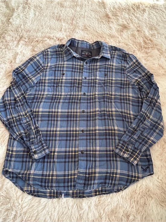 American Eagle Outfitters Other - American Eagle Outfitters Blue Plaid Button-Down Shirt